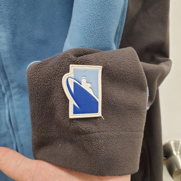 Stormtech Men's Blue & Black Softshell Fleece Feel Weather Zip Front Jacket Sz M - Picture 3 of 6